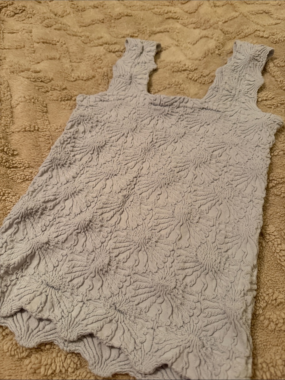 Altar'd State Light Gray Textured Knit Tank